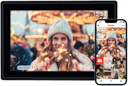 ROLLEI Smart Frame WiFi 100 - 10.1 Zoll digitaler Bilderrahmen, 800 x 1280p, WiFi und Frameo-App für einfache Fotoübertragung