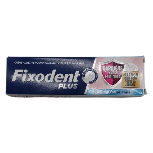 Fixodent Plus Food Anti-Gelenk-Barriere, Frische, Creme, selbstklebend, für Prot