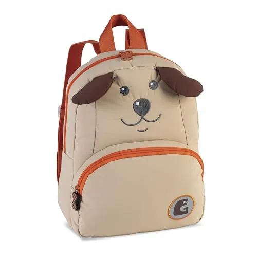 Glühwürmchen Kinderrucksack für Kinder – leichter, weicher Rucksack mit Tiermotiv Hund – Tiere für Mädchen & Jungen ab 3 Jahren, bequem & ideal für Kita & Kindergarten, mit reflektierendem Logo