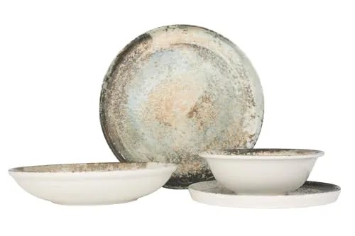 Rinart Geschirrset (Medium) - Obvara - 24 teilig - 6 Personen - Porzellan