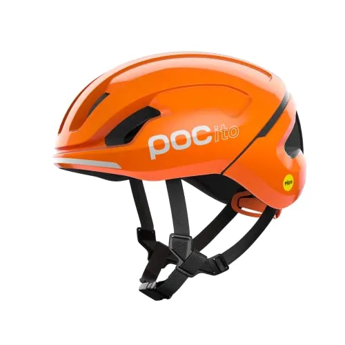 POC Pocito Omne Mips Fahrradhelm XS/48-52 - Fluoreszierend Orange - Fahrradhelm für Kinder mit MIPS-Technologie für optimalen Schutz. 360°-Anpassungssystem sorgt für perfekte Passform und die leuchtenden Farben garantieren Sichtbarkeit im Straßenverkehr.