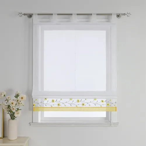 Joyswahl Raffrollo mit Schlaufen in gelb von Joyswahl