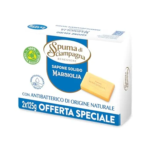 Sapone Marsiglia 125 G 2 Stück in weiß von Spuma di Sciampagna