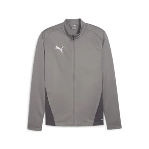 Puma Teamgoal Polyesterjacke Herren - Grau - Sportjacken mit geschlossenen Maschen-Seitenpaneelen für optimale Atmungsaktivität und Tragekomfort. Ideal für aktive Männer, die Stil und Funktionalität schätzen.
