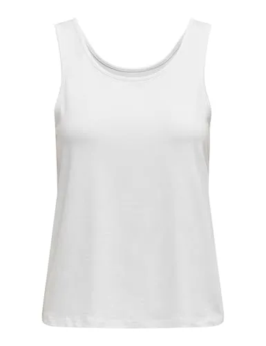 ONLY Damen Onlmoster S/L Tank Top JRS, Weiß, S