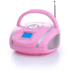 AudioSonic RD-1566 Stereoradio, Persönlich, Digital, FM, MW, Automatischer Suchlauf, 4 W, LCD - Rosa/Silber