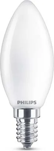 Produktbild Philips Filament-Kerzenlampe, B35 E14, Milchglas, 60 W, 6,5 W, 60 W, E14, 806 lm, 15000 h, Warmweiß