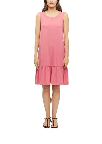 s.Oliver Damen Kleid – Relaxed Fit, Jersey, ärmellos, Rundhalsausschnitt - Ärmelloses Jersey-Kleid für Damen mit entspannter Relaxed Fit Passform. Ideal für warme Tage, kombiniert modernen Rundhalsausschnitt und vielseitige Muster. Perfekt für lässige Freizeitlooks und angenehmen Tragekomfort.