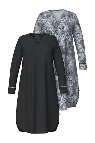 Ulla Popken Damen Bigshirts 2er-Pack in schwarz von Ulla Popken