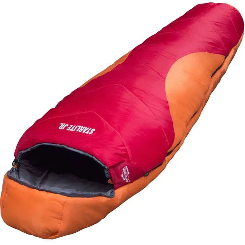 Explorer® Kinderschlafsack Starlite JUNIOR -6°C +11°C - Mumienschlafsack für Kinder bis 155 cm, kompakt verstaubar und ideal für Frühling bis Herbst. Robustes Material mit Wärmekragen für höchsten Komfort beim Camping und Outdoor-Aktivitäten.