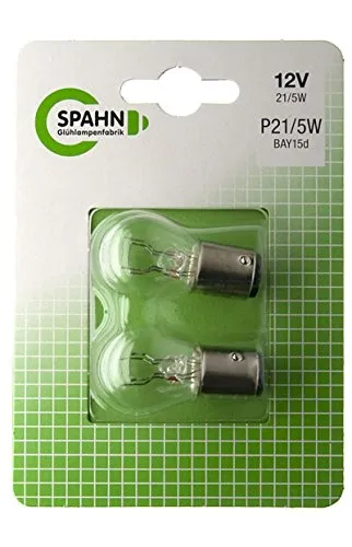 SPAHN-Glühlampe 12V 21/5W Bay15d Blister Glühbirne Lampe Birne 12Volt 21/5Watt neu