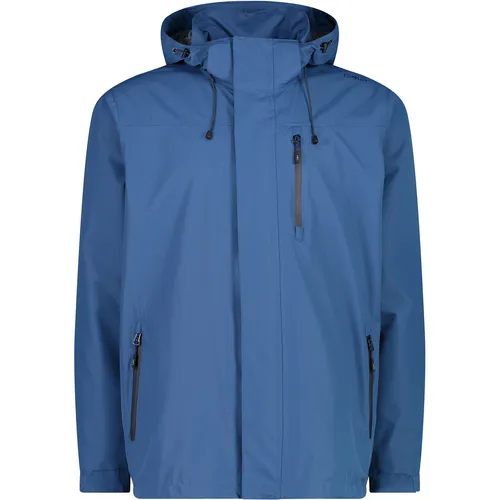 CMP Herren Regenjacke - Ultraleicht und Wasserdicht - Regenjacke aus feinem Ripstop-Gewebe, ideal für Stadt und Berge. Mit abnehmbarer Kapuze, winddichtem Reißverschluss und komplett verschweißten Nähten für 100%igen Wasserschutz.