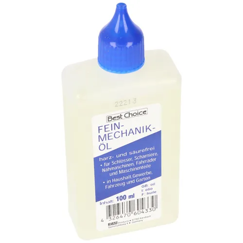 Feinmechanikeröl 100ml, Universalöl für Werkstatt, Haushalt, Schlösser, Werkzeug