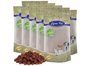 Lyra Pet® Rindfleischwürfel - fettarmer Kausnack für Hunde - Hundefutter: Luftgetrocknete Rindfleischwürfel, ideal zur Beschäftigung und für alle Altersstufen, fettarm und sensitiv, perfekt für gesunde Snacks.