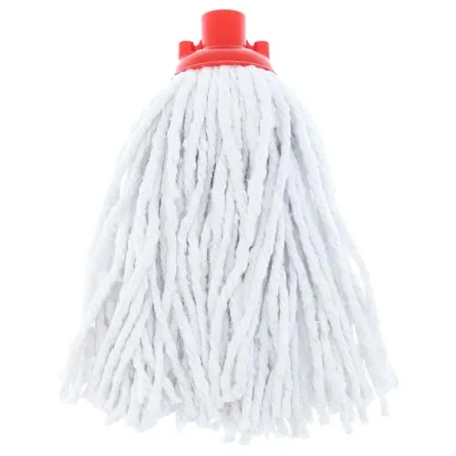 Sorbo Baumwollmopp – fusselfreier Mopp mit Schraubkopf für streifenfreie, saubere Böden, nimmt viel Wasser auf, leicht auszuspülen, geeignet für Glatte Böden, Holz- und Fliesenböden