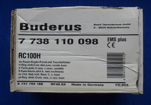Buderus Logamatic RC100H Fernbedienung mit Feuchtefühler von Buderus