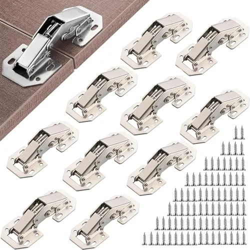 Stück Aufschraubscharnier Möbelscharniere Türscharniere Holztürscharnier Scharniere Schranktür 90°Geeignet für Schranktüren, Holztüren, Holzlattentüren, Kleiderschränke, Spielzeugkisten 10