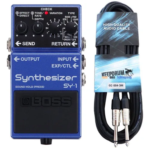 Boss by Roland E-Gitarre Boss SY-1 Synthesizer Effektgerät mit Kabel