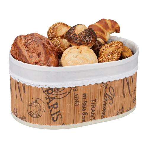 Brotkorb Frühstückskorb Brötchenkorb Servierkorb faltbar oval Bambuskorb