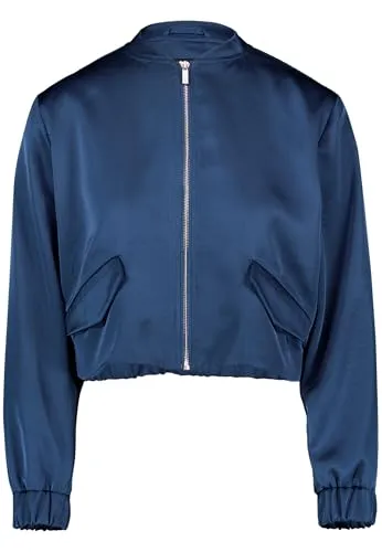 zero Damen Blouson Langarm 36, Sargasso Sea - Eleganter Damen Blouson mit figurumspielender Passform. Hergestellt aus hochwertigem Material in uni, ideal für stilvolle Anlässe. Unser Model ist 175 cm groß und trägt Größe 36.