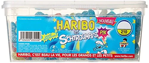 Haribo les Schtroumpf Pik saure Schlümpfe 210 Stck in blau von HARIBO