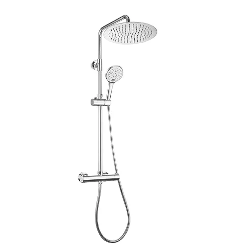 JOHO 304 Edelstahl Duschset mit Thermostat und Regendusche von JOHO