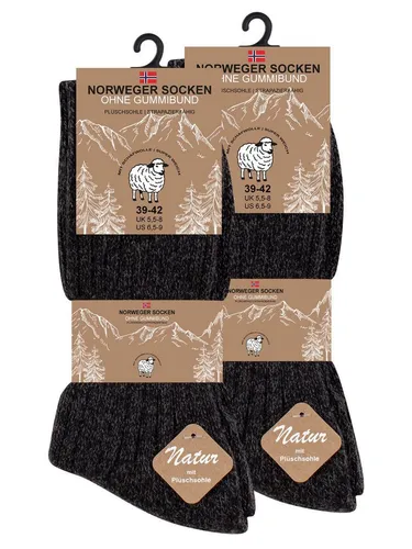 Cotton Prime® Norwegersocken warme Wintersocken (6-Paar) mit Wollanteil