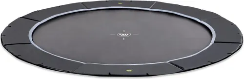 EXIT Trampolin Dynamic Ground Level Sports Ø 427 cm schwarz - Trampoline: Stilvolles, ebenerdiges Design für nahtlose Integration in Ihren Garten. Ideal für erfahrene Springer, die coole Tricks und hohe Sprünge üben möchten.