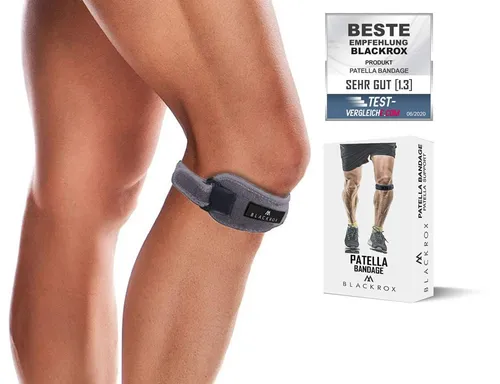 BLACKROX Kniebandage [Vergleichssieger 2025] Patellabandage, One Size, Damen und Herren