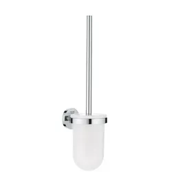 Grohe Start Toilettenbürstengarnitur 41185000 - Klobürsten aus Glas und Metall mit GROHE Long-Life Oberfläche, ideal für eine elegante Wandmontage und einfache Reinigung. Belastbar bis 5 kg.