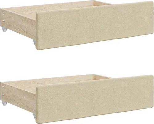 vidaXL Bettschubladen 2 STK. mit Rollen - Unterbettkommoden für zusätzlichen Stauraum, langlebig und atmungsaktiv mit schickem Stoffbezug, ideal für die Aufbewahrung unter dem Bett.