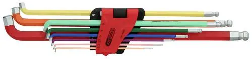 KS Tools 151.4560 Innen-Sechskant Winkelschraubendreher-Set 1.5 mm, 2 mm, 2.5 mm, 3 mm, 4 mm, 5 mm, 6 mm, 8 mm, 10mm 9teilig