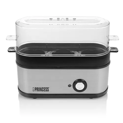 Princess 262043 Edelstahl Eierkocher für 3 Eier Eier-Kocher 3Eier Kocher