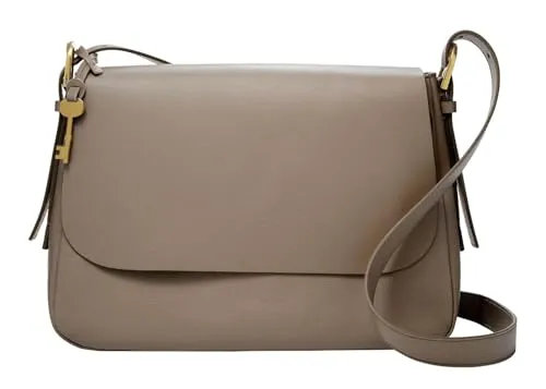 Fossil Tasche für Frauen Harper, Leder Klappe Crossbody graystone 31.75cm L x 10.795cm B x 24.13cm H ZB1568788