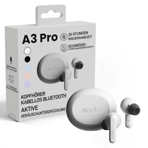 SUDIO-Kopfhörer A3 Pro Weiß von sudio