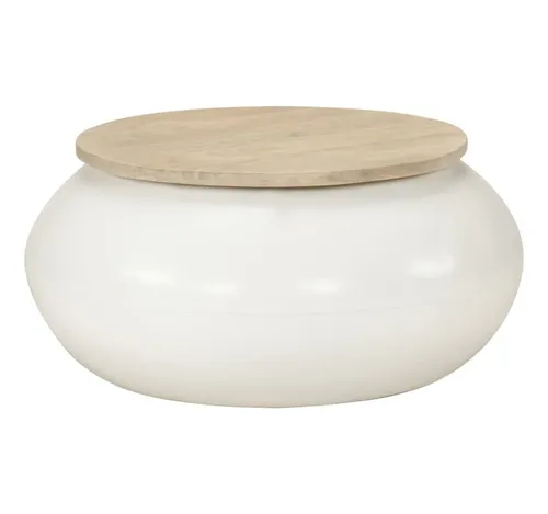 vidaXL Couchtisch Weiß aus massivem Mangoholz von vidaXL