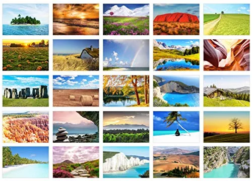 Edition Seidel Set 25 Premium Postkarten Landschaften Natur Meer Berge Wälder Täler Karten Postkarte