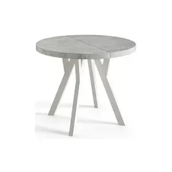 Runder Esszimmertisch OVO, ausziehbar von 80 cm auf 130 cm - Esstisch aus hochwertigem Material, ideal für kleine Wohnungen. Mit elegantem Design und einfacher Erweiterung für zusätzliche Gäste, bietet er Funktionalität und Stil.