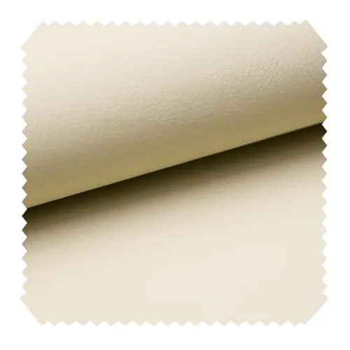 novely® SOLTAU - Weiches PU-Kunstleder in Premium-Qualität - Robuster Polsterstoff - Möbelstoff in Echtleder-Optik - Pflegeleichte Meterware 1lfm | Farbe: 18 Ivory Beige