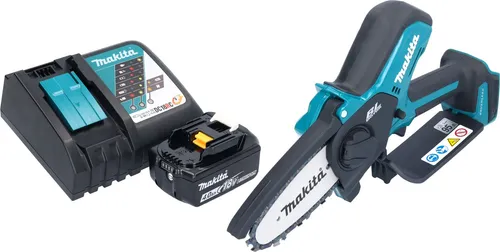 Makita DUC 101 RM01 Akku Astsäge 18 V mit 4,0 Ah Akku - Elektrokettensägen - Leistungsstark mit bürstenlosem Motor, werkzeugloser Kettenspannung und XPT für den Einsatz unter harten Bedingungen.
