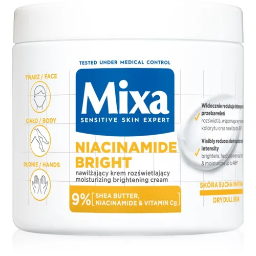 Mixa Niacinamide Bright Creme 400 ml – Intensive Feuchtigkeit für Ihre Haut