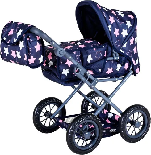 Knorrtoys® Kombi-Puppenwagen Ruby - Verstellbar & Praktisch - Kombi-Puppenwagen Ruby von knorrtoys mit höhenverstellbarem Schieber und Umbaufunktion zum Sportwagen. Inklusive Wickeltasche und Einkaufsnetz, ideal für kleine Puppeneltern.