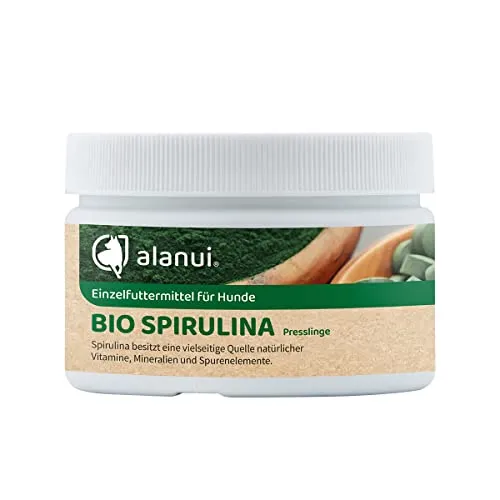 alanui Bio Spirulina für Hunde, 150 g Dose/ca. 375 Presslinge