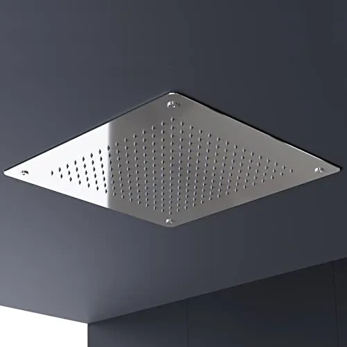 BERNSTEIN® Regenduschkopf DPG5005 - Einbauduschkopf 50x50cm aus Edelstahl, mit wassersparenden Anti-Kalk Düsen für ein luxuriöses Duscherlebnis und einfache Montage an der Decke.