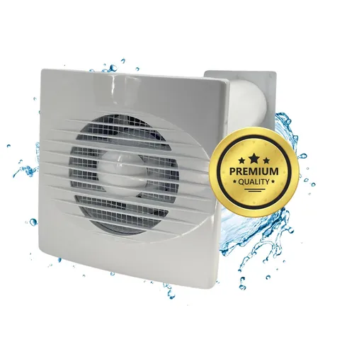 100m³/h Lüftungsanlage Set I 230V - Lüftungsanlage mit Wandlüfter, Rohr und Ablufthaube, ideal für effiziente Luftzirkulation in Innenräumen, energiesparend und leise im Betrieb.