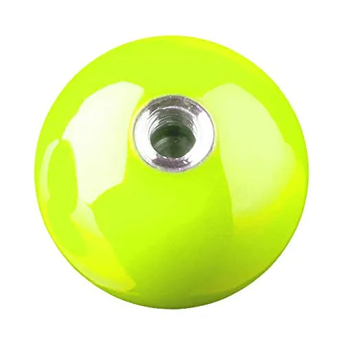 viva-adorno Piercing Schraubkugel Ersatzkugel Hochglänzend Farbig Emailiert Edelstahl-Gewinde Größen Z376, Neon Gelb 1,6 x 5,5mm