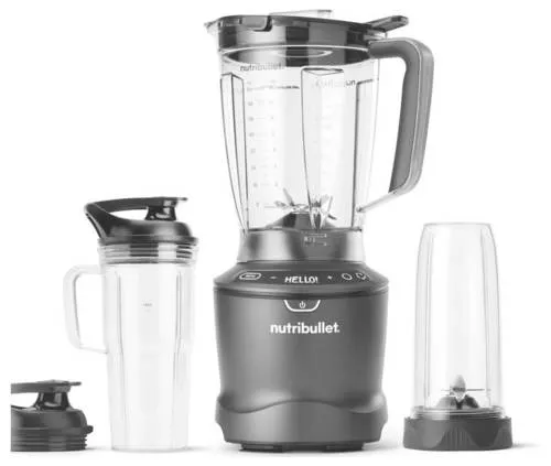 SmartSense 1500 Combo Standmixer NBF550DG - Standmixer mit 1.500 Watt Leistung und 3 verschiedenen Behältern (1,89L, 0,946L, 0,71L) für vielseitige Zubereitungsmöglichkeiten.