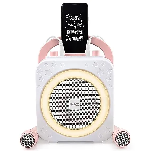 RockJam Ring Bluetooth Karaoke Machine with Two Mics