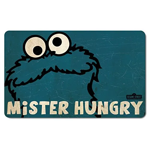 Logoshirt® Sesamstrasse I Krümelmonster I Mister Hungry I Frühstücksbrettchen I Schneidebrett I 23x14cm I spülmaschinenfest & hitzebeständig I Lizenziertes Originaldesign
