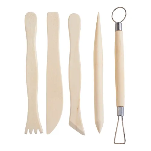 VBS Modellierwerkzeug-Set, Holz, 5-tlg. von VBS